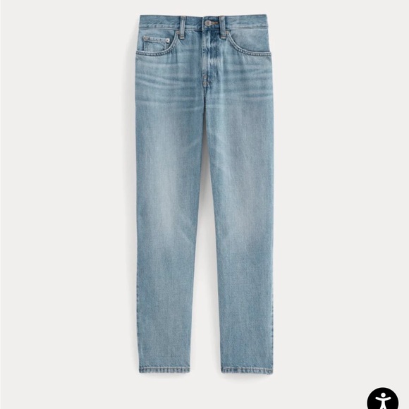 Everlane Super Soft Relaxed Jean Slouchy Straight Cut Medium Blue 28 - Picture 3 of 10